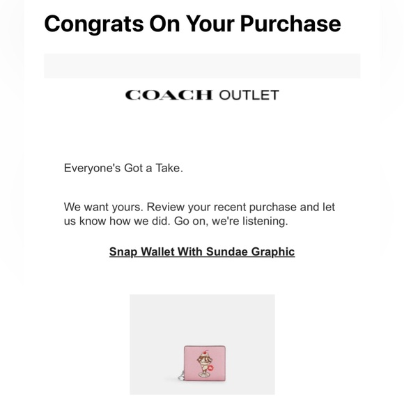 COACH SNAP WALLET WITH SUNDAE GRAPHIC - NWT - Picture 4 of 4